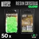 GREEN GLOW Resin Crystals - Medium | - GSW